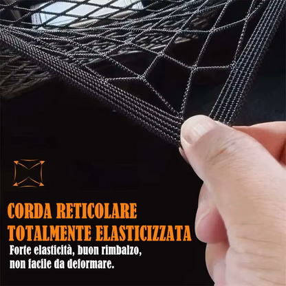Rete Elastica Ragno Portapacchi Universale Per Moto E Scooter Con 4 Ganci Antigraffio Per Casco E Bagagli