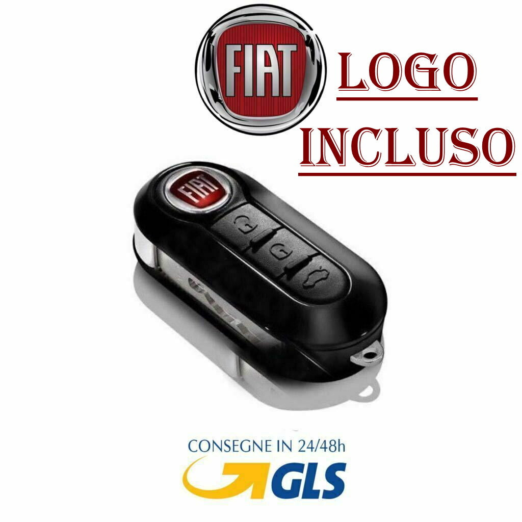Cover Chiave 3 Tasti Fiat 500L Punto Panda Lancia Musa Ypsilon Scocca + Lama NEW