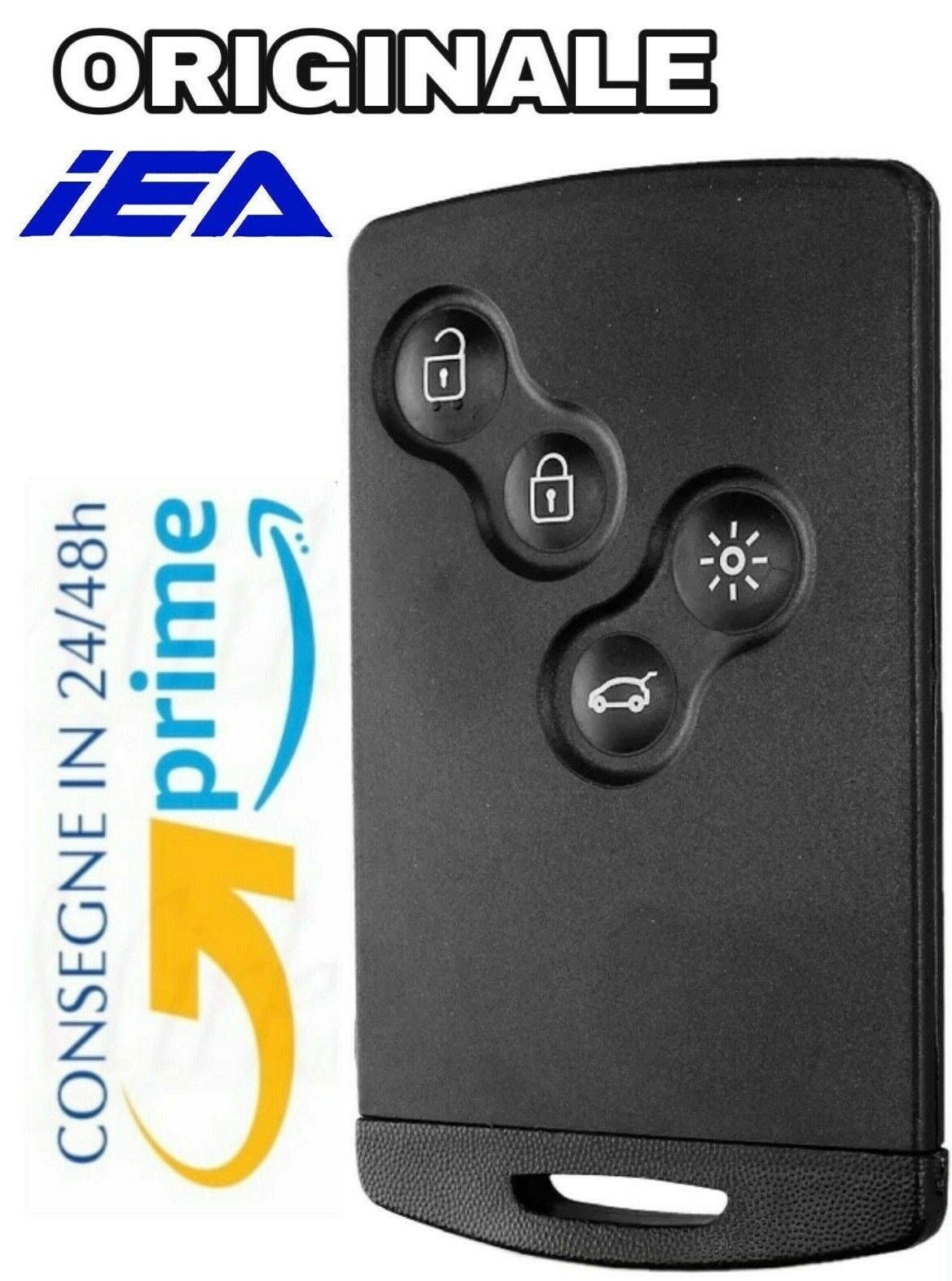 Guscio Chiave Compatibile Per Renault Megane Clio Scenic Captur Ricambio Telecomando 4 Tasti Con Lama Vergine