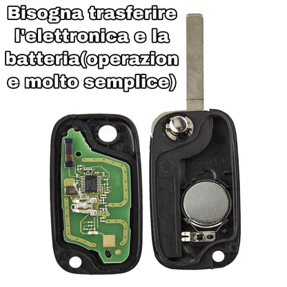 Guscio Chiave Ricambio 2 Tasti Compatibile Con Renault Clio Kangoo Modus Twingo - Cover Telecomando A Scatto Alta Qualità