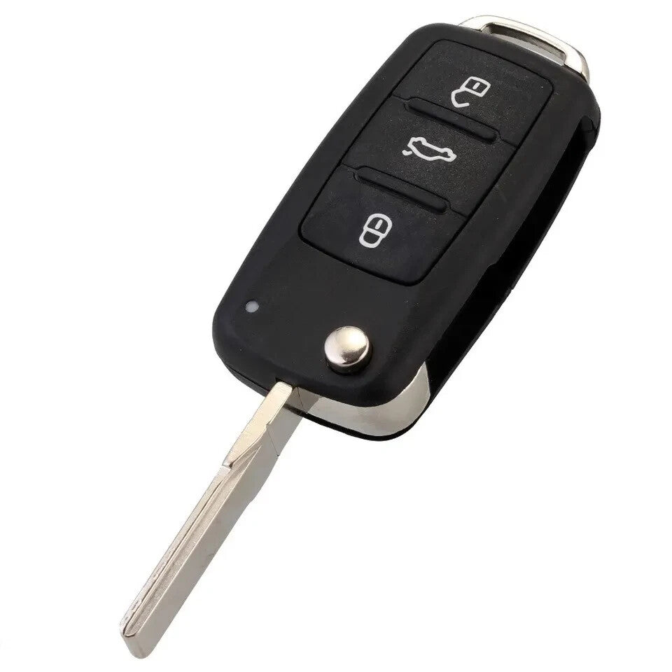 Guscio Telecomando Compatibile Volkswagen 3 Tasti Cover Chiave Ricambio Professionale per Golf Polo Passat Bora