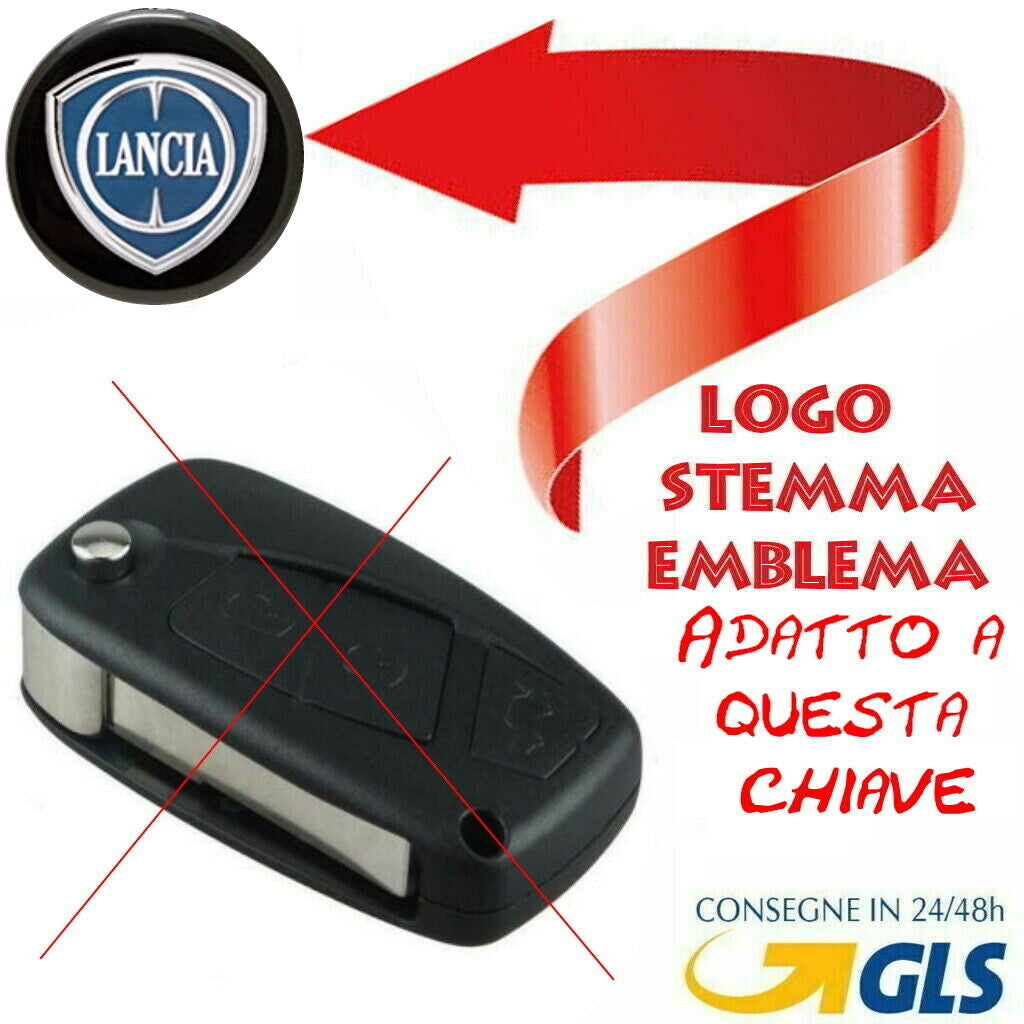 Fregio Di Ricambio Compatibile Per Chiave Telecomando Lancia Ypsilon Musa Delta