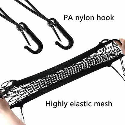 Rete Elastica Porta Casco Per Moto E Scooter Con 4 Ganci In Plastica Antigraffio Nylon Ultra Resistente Estensibile Fino A 80 cm