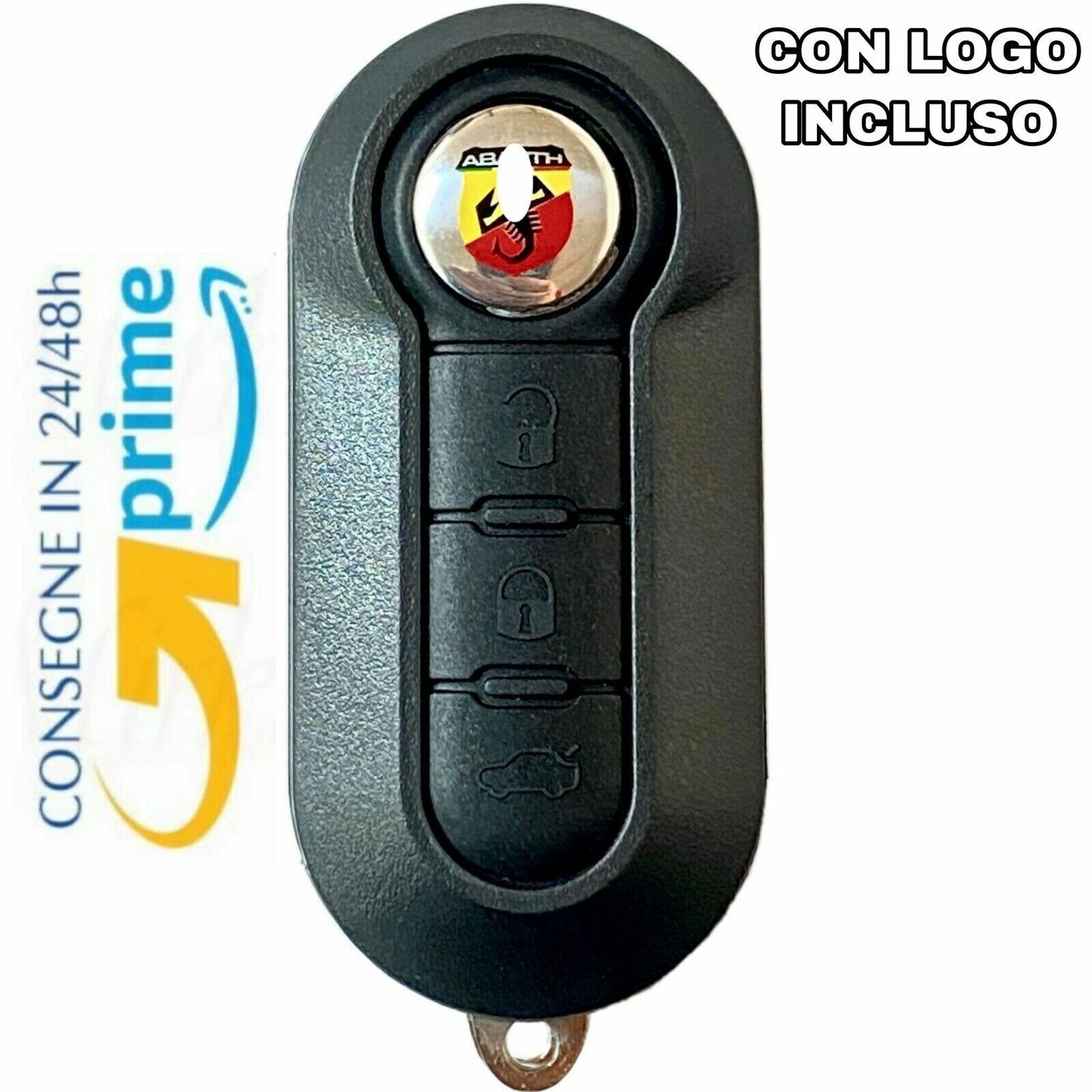 Guscio Scocca Chiave Telecomando Compatibile Per Fiat 500 E Lancia - Ricambio 3 Tasti Alta Qualità
