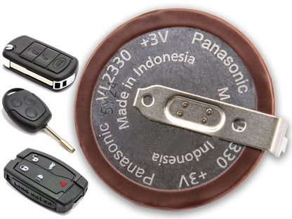 Batteria Ricaricabile Panasonic VL2330 Al Litio Per Telecomando Land Rover Discovery 3 E Range Rover Sport Pin 90 Gradi