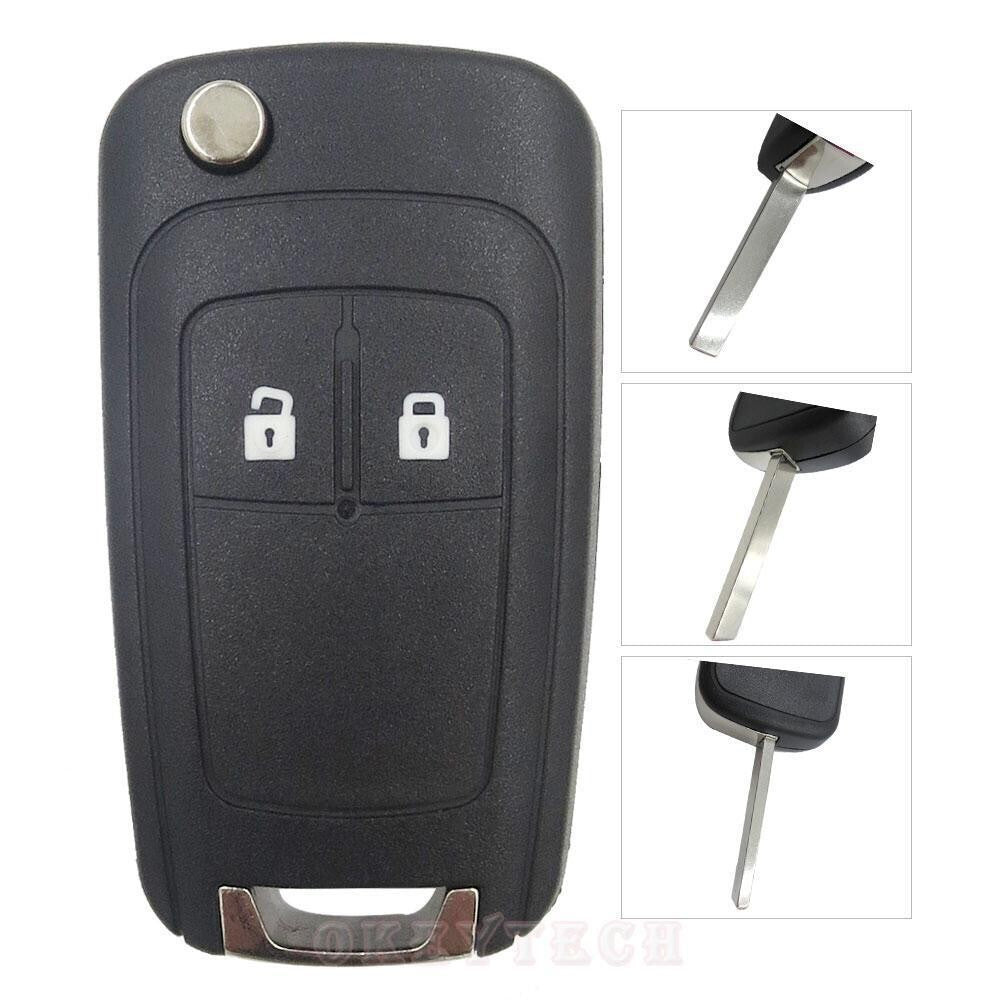 Guscio Chiave Telecomando Compatibile Con Chevrolet Aveo Spark Captiva Matiz - Cover 2 Tasti Con Lama A Scatto