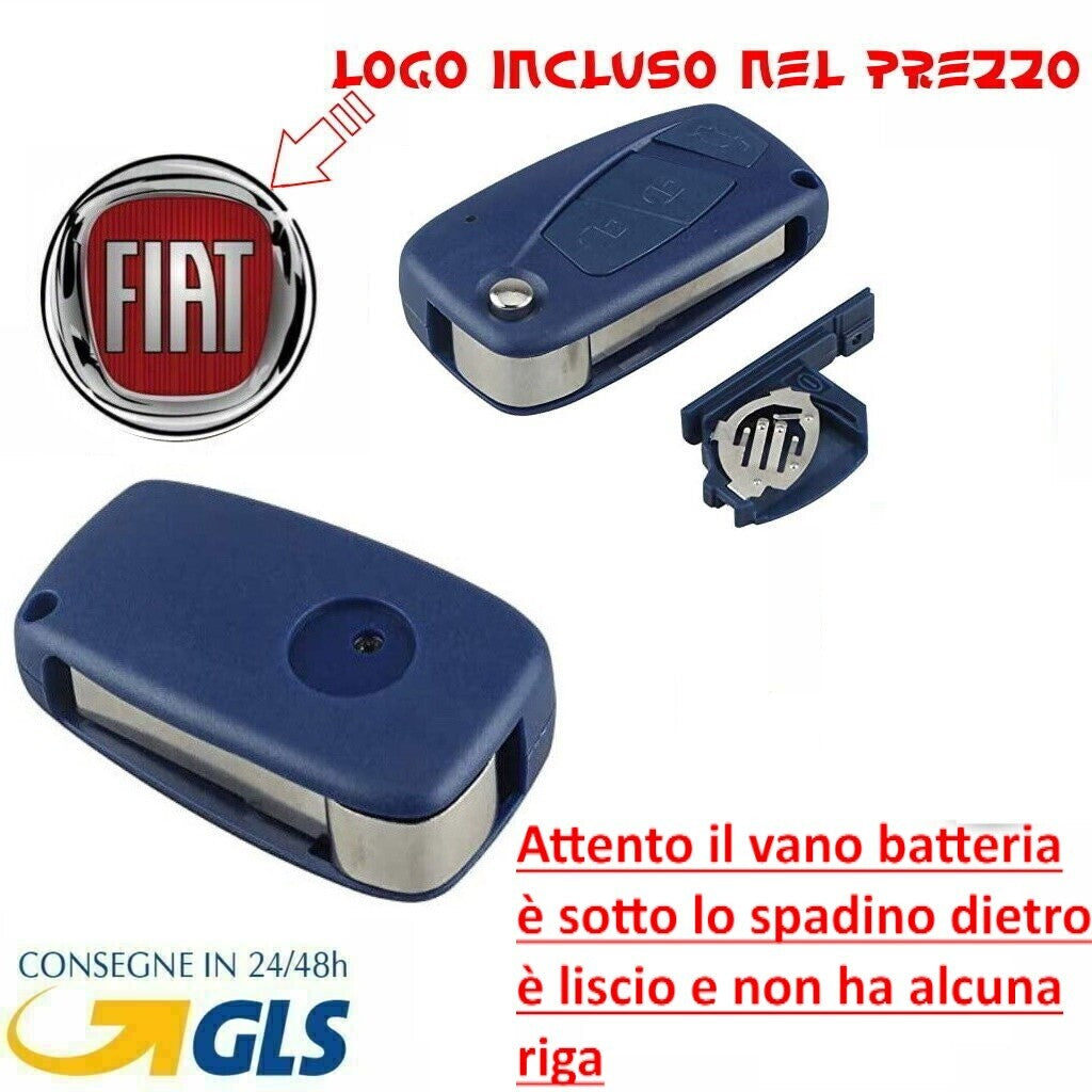 Guscio Chiave Telecomando Compatibile Per Fiat Ducato Doblò Panda Grande Punto - Cover Ricambio 3 Tasti Alta Qualità