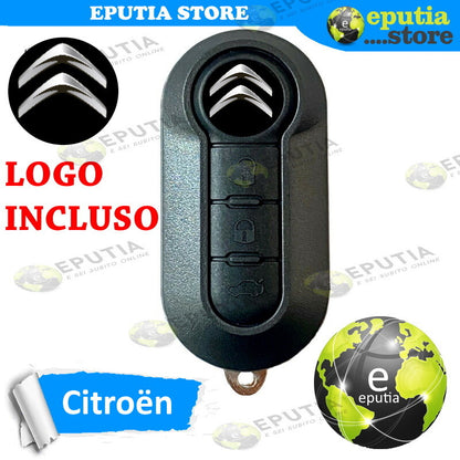 Guscio Cover Chiave Telecomando 3 Tasti Compatibile Con Citroen Jumper E Peugeot Boxer Dal 2012 Ricambio Scocca Con Lama Vergine