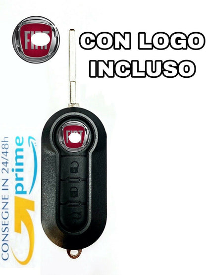 Guscio Telecomando 3 Tasti Compatibile Per Fiat 500L Punto Evo Panda Lancia Musa Con Lama Vergine