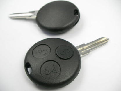 Guscio Cover Chiave Telecomando Compatibile Per Smart Fortwo 450 - Ricambio Scocca Tre Tasti Senza Lama Per Modelli 1999-2006