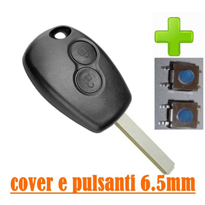 Guscio Cover Scocca Chiave Telecomando Compatibile Renault 3 Tasti Con Lama Vergine E 2 Micro Switch Di Ricambio