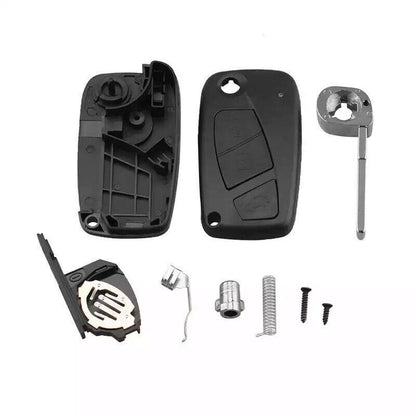 Guscio Chiave Telecomando Compatibile Fiat Grande Punto Bravo Qubo - Scocca Ricambio 3 Tasti Alta Qualità