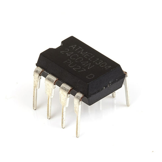 Memoria EEPROM 24C04N Circuito Integrato 4 kbit Formato DIP8 Seriale I2C Alta Qualità Per Progetti Elettronici