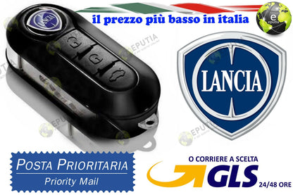 Guscio Telecomando Chiave Compatibile Lancia Ypsilon Delta Musa - Cover 3 Tasti con Lama Vergine per Ripristino Chiave Auto