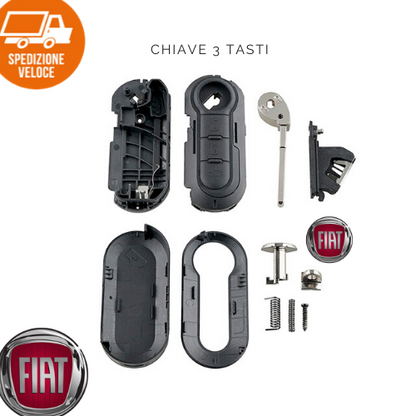 Guscio Chiave Telecomando Compatibile Per Fiat 500L Punto Evo Panda NEW 943