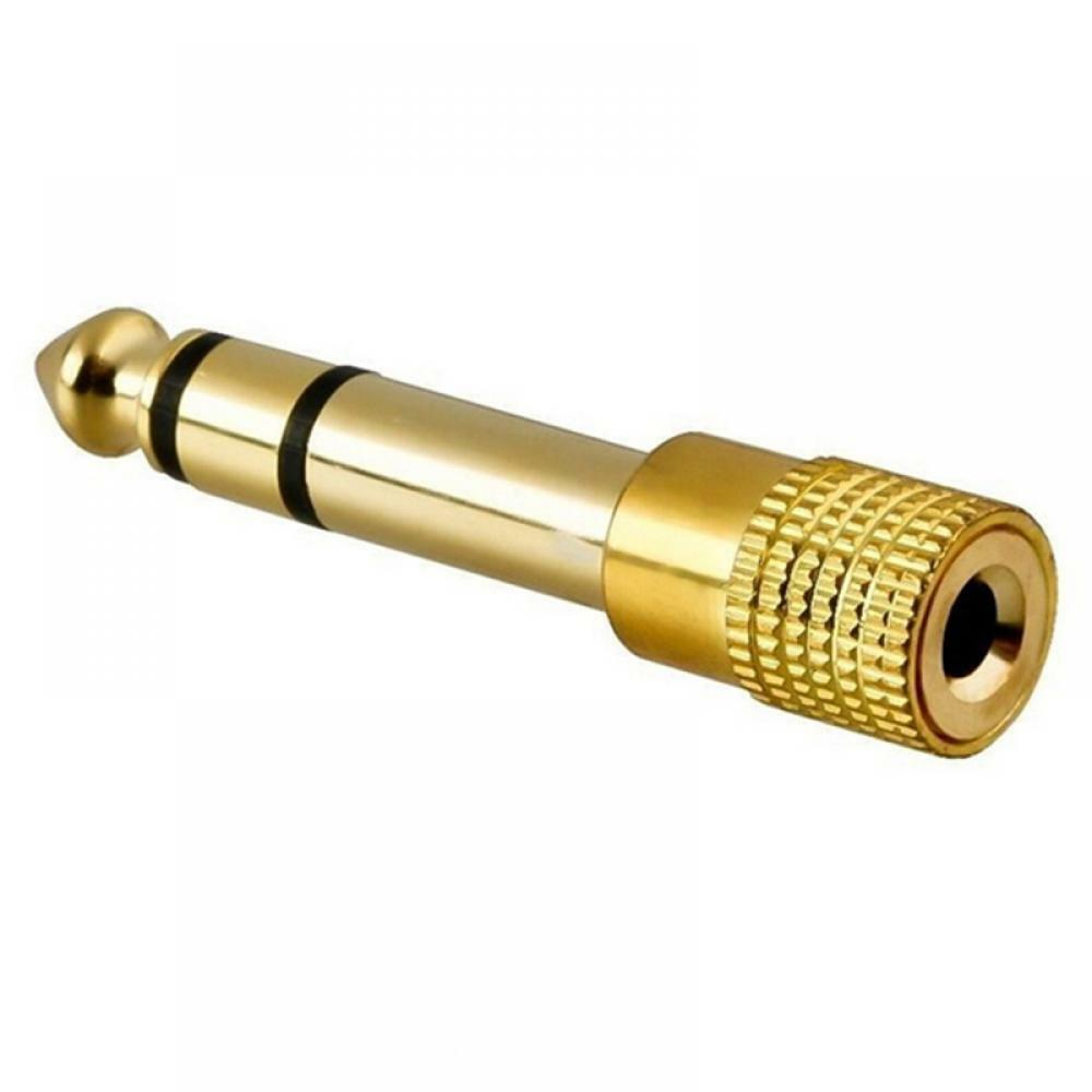 Adattatore Audio Jack Stereo Professionale Da 3,5mm Femmina A 6,3mm Maschio Connettore Placcato Oro Alta Fedeltà