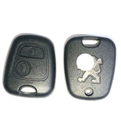 Guscio Chiave Compatibile Per Peugeot 106 107 206 207 407 806 - Cover Telecomando 2 Tasti Con Lama Piatta Da Fresare