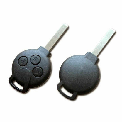 Guscio Chiave Compatibile Per Smart Fortwo 450 451 Forfour E Roadster - Cover Telecomando 3 Tasti Con Lama Vergine