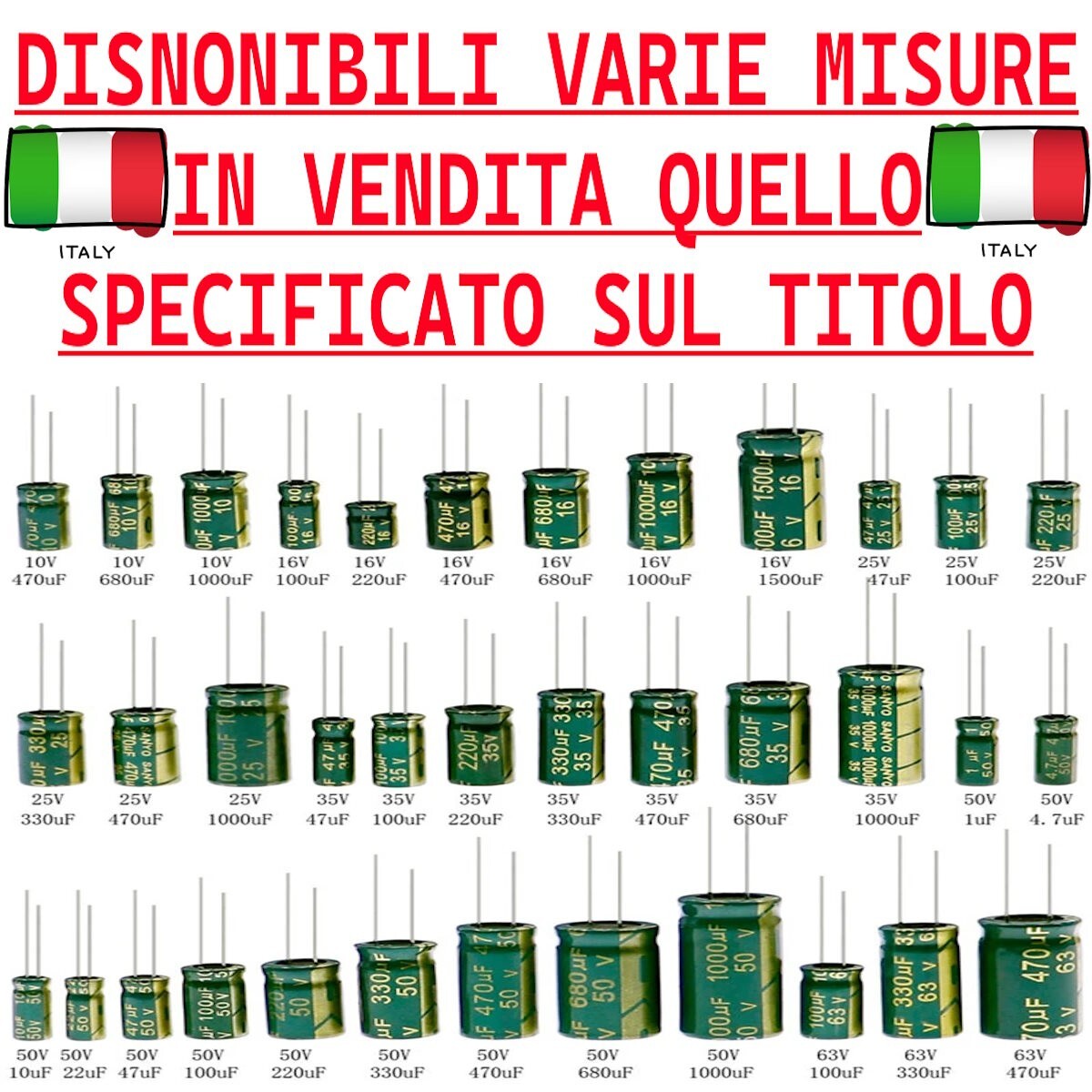 Set 5 Pezzi Condensatori Elettrolitici 220uF 16V Alta Frequenza Bassa Impedenza ESR 105°C Radiali 6x7mm