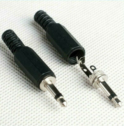 Connettore Jack 3.5mm Maschio 2 Poli Mono Audio Per Riparazione Cuffie E Microfono In Plastica Alta Qualità