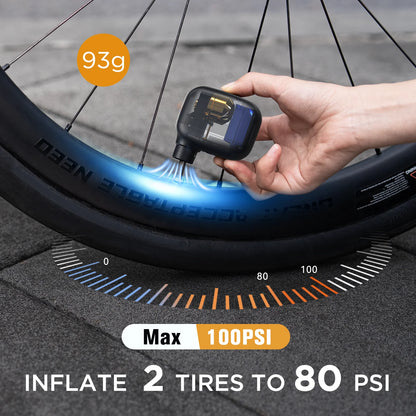 Pompa da bicicletta portatile Gonfiatore d'aria ricaricabile 100PSI