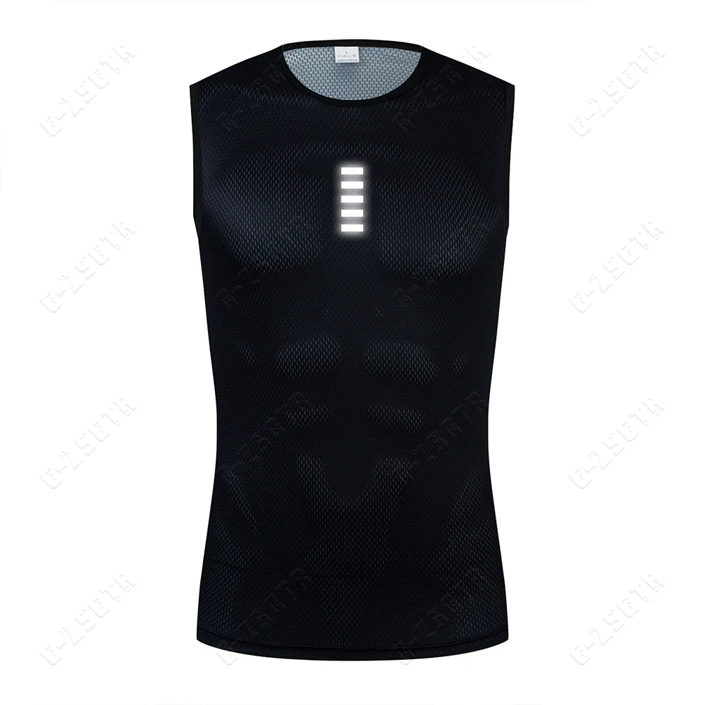 Maglia da ciclismo in poliestere uomo anti-sudore inverno