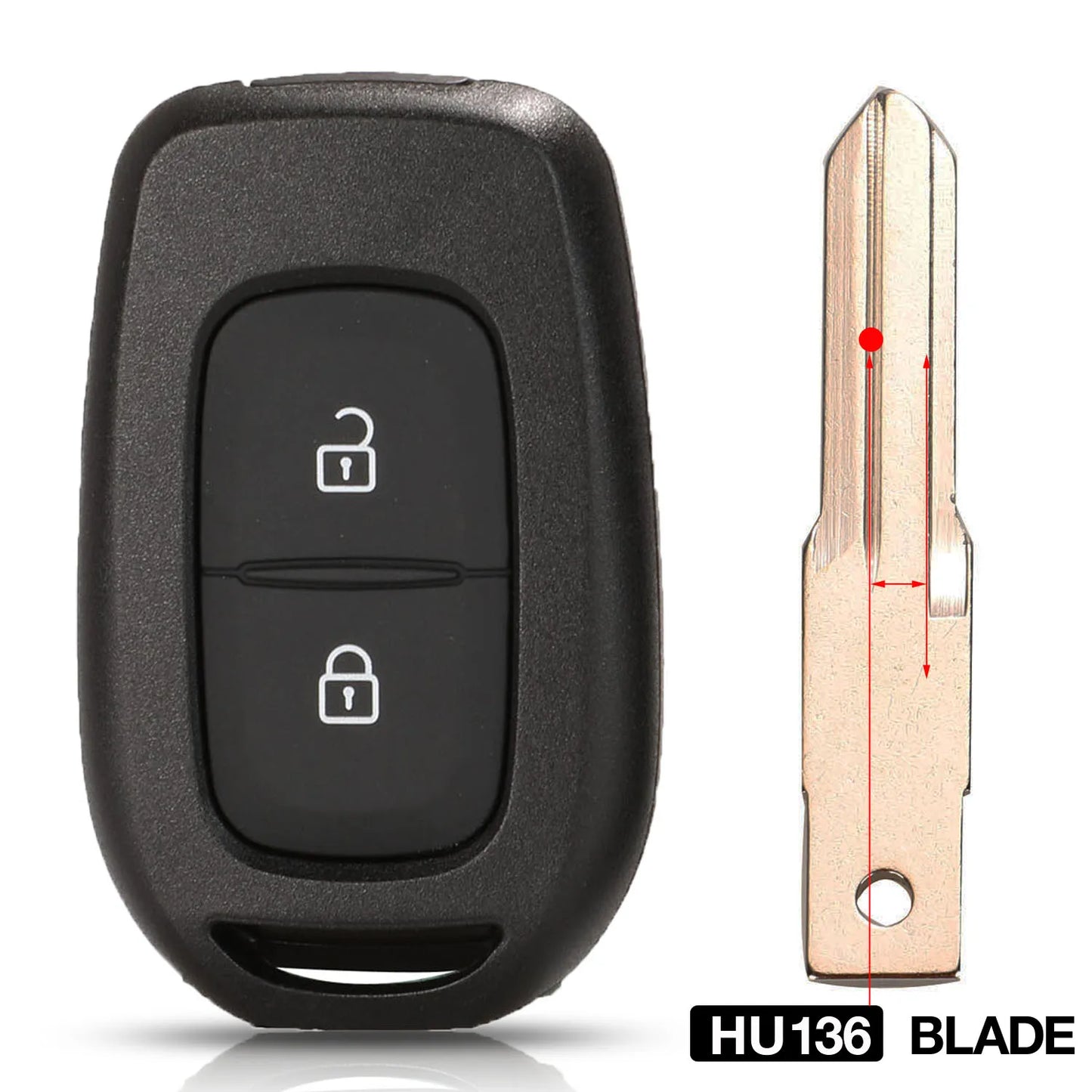 Borsetta Chiave Auto in Hardware per 2 Pulsanti in Metallo per Auto