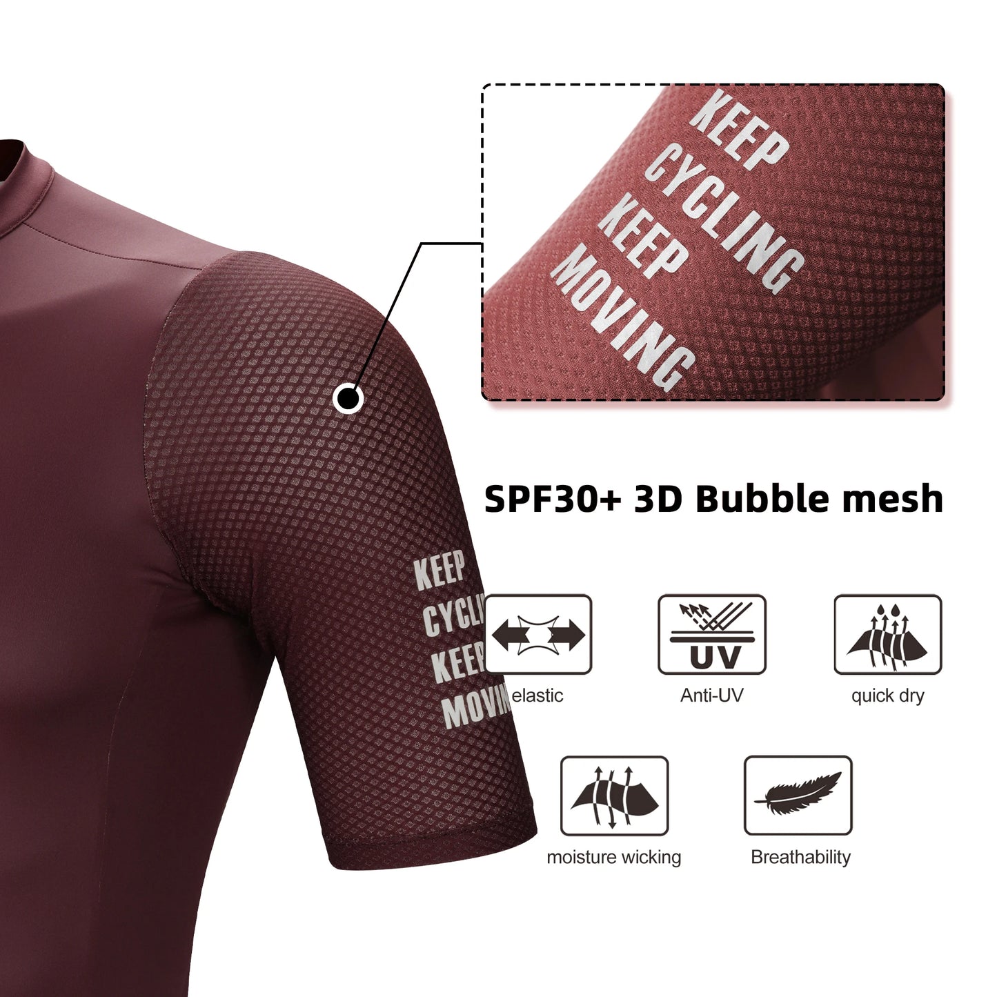 Maglia da ciclismo in poliestere per adulti unisex con tasche
