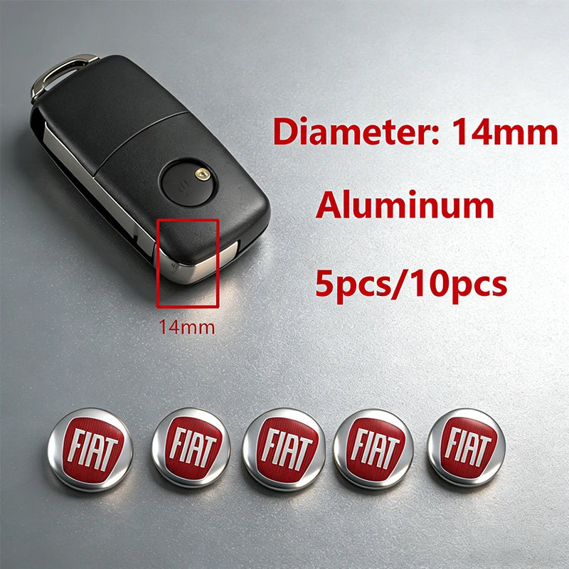 Adesivi Emblema Chiave Auto in Alluminio per Auto 5 Pezzi