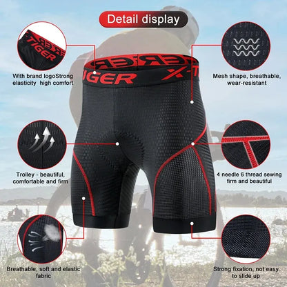 Pantaloncini da ciclismo in Spandessa per Uomini protezione UV