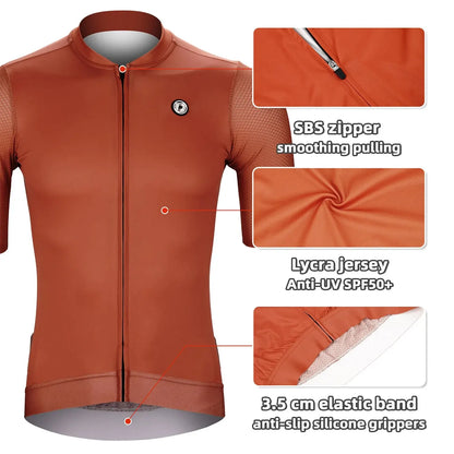 Maglia da ciclismo in poliestere per adulti unisex con tasche
