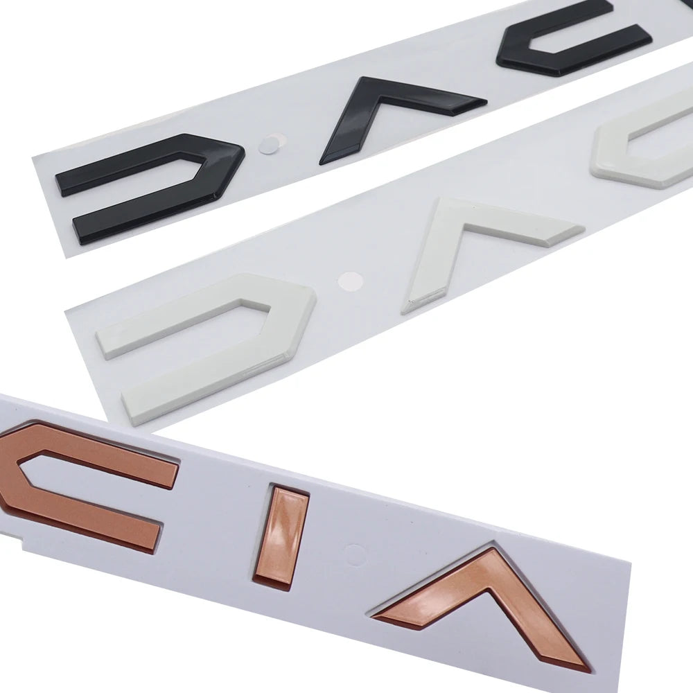 Emblema 3D in PVC per Auto Dacia, Adesivo in Plastica per Interni ed Esterni