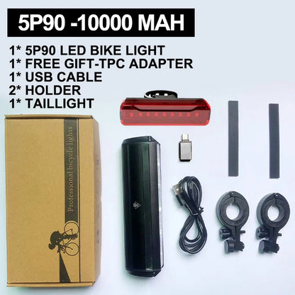 Luce per bicicletta anteriore in alluminio e ABS per ciclismo