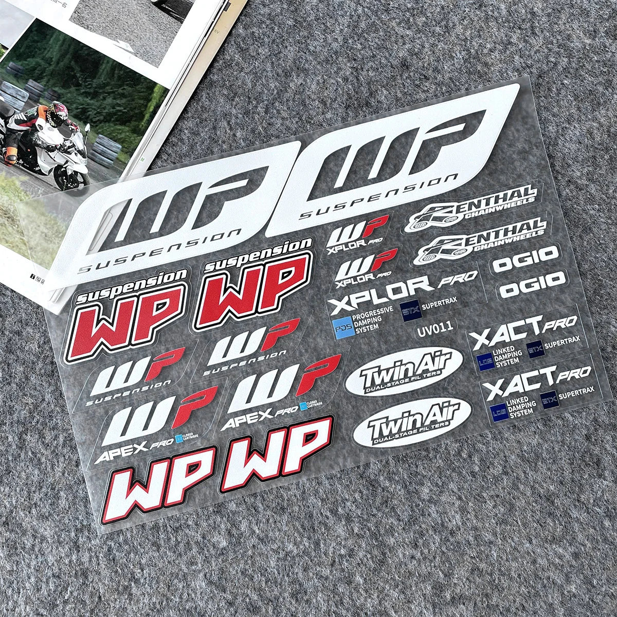 Decalcomanie impermeabili per Moto in PVC decorativi personalizzabili