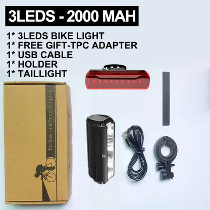 Luce per bicicletta anteriore in alluminio e ABS per ciclismo