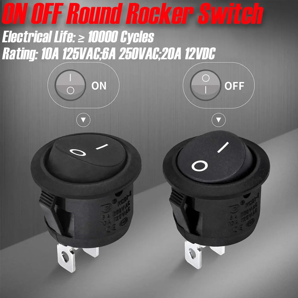 Interruttore Joystick SPST 2 pin 12V per auto camper barca 4 pezzi