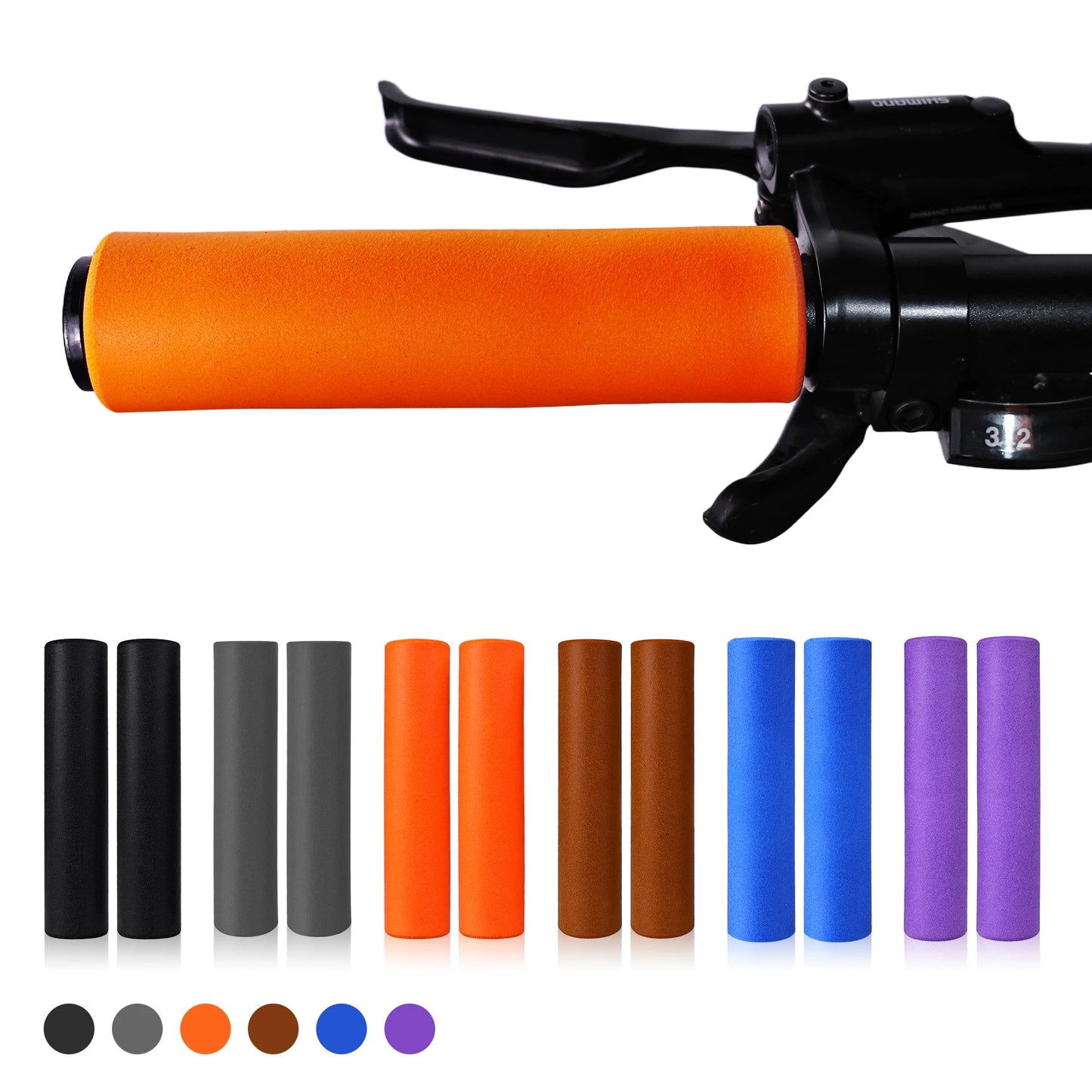 Manopole per bicicletta in Silicone per MTB in alluminio lega 1 pezzo