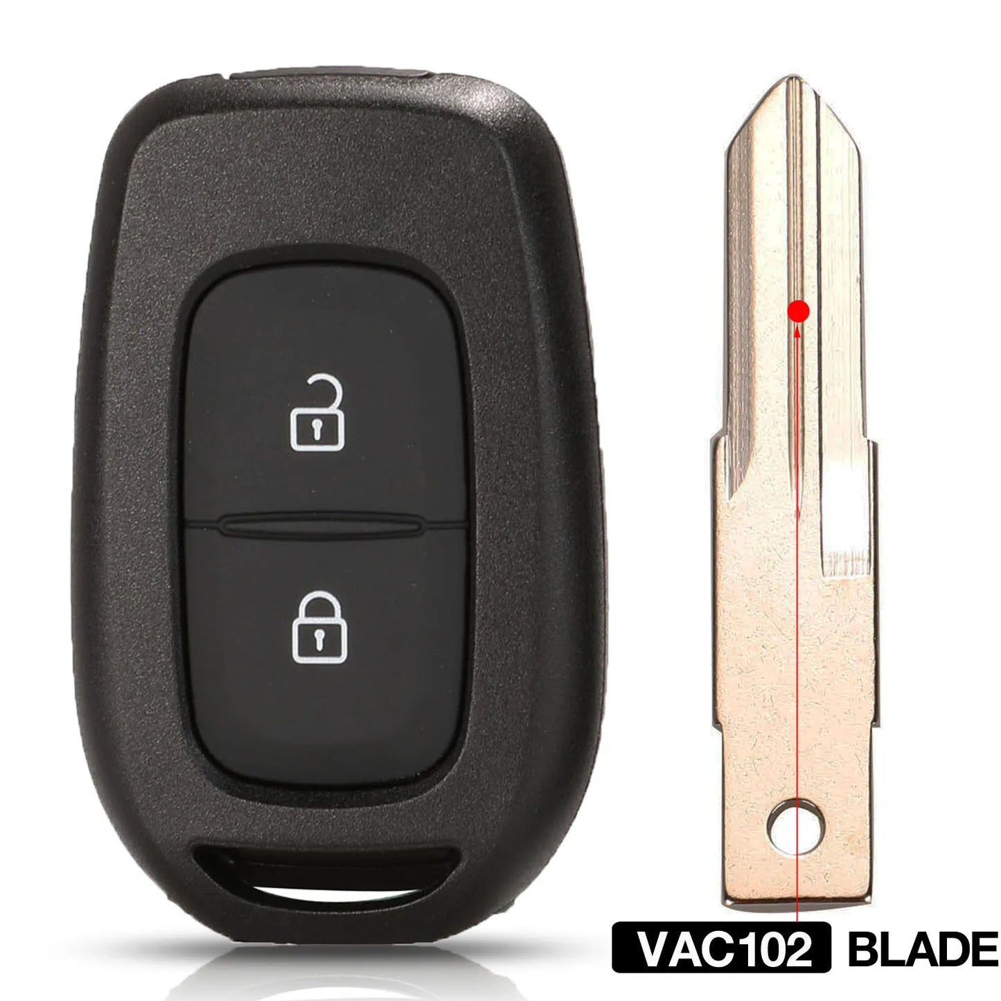 Borsetta Chiave Auto in Hardware per 2 Pulsanti in Metallo per Auto