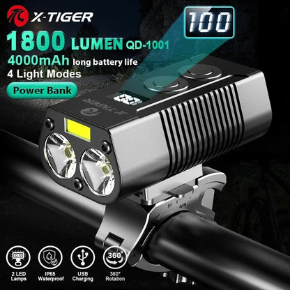 Luce per bici LED ricaricabile in ABS per bicicletta impermeabile