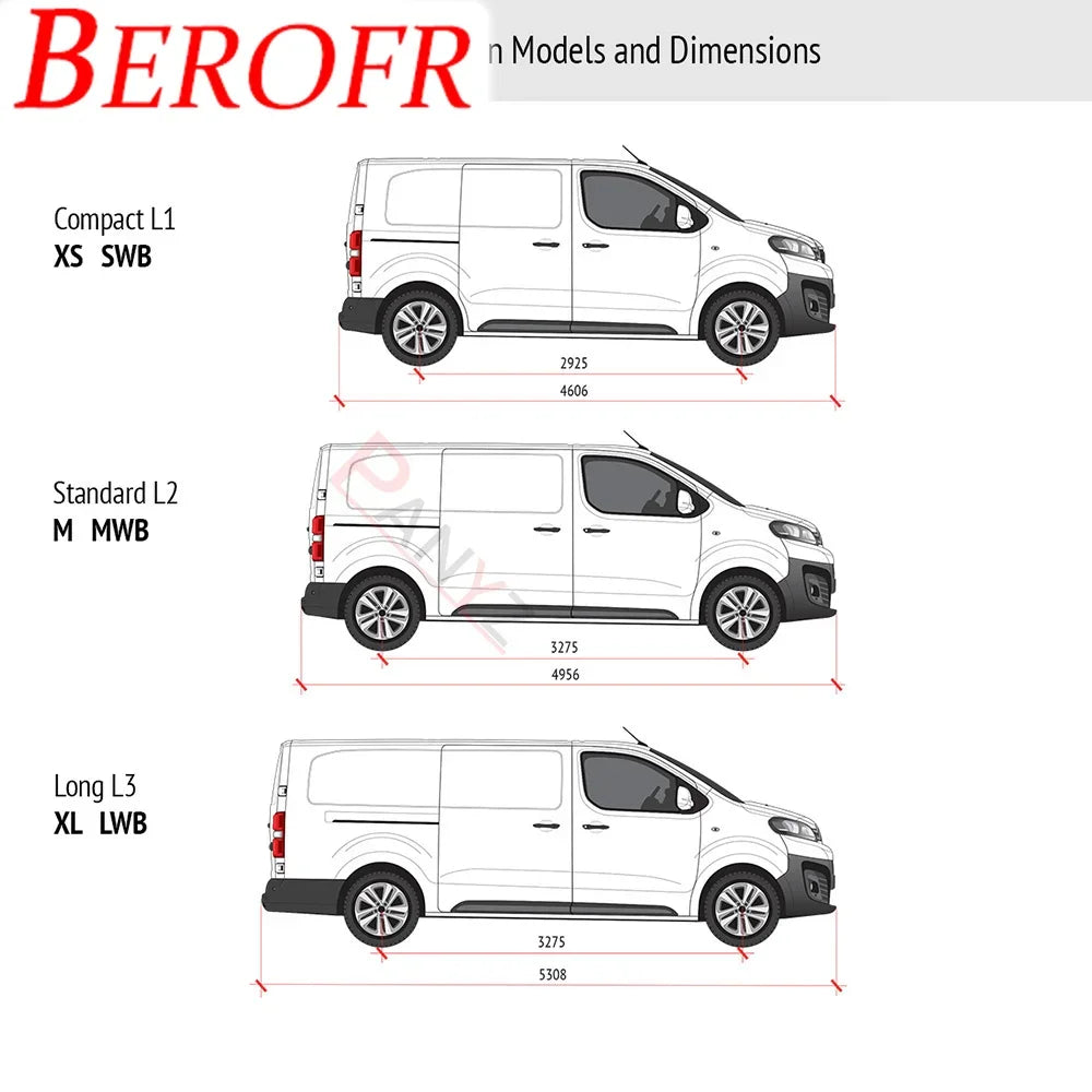 Adesivi Auto in PVC per Peugeot Expert Porta e Linea Cintura