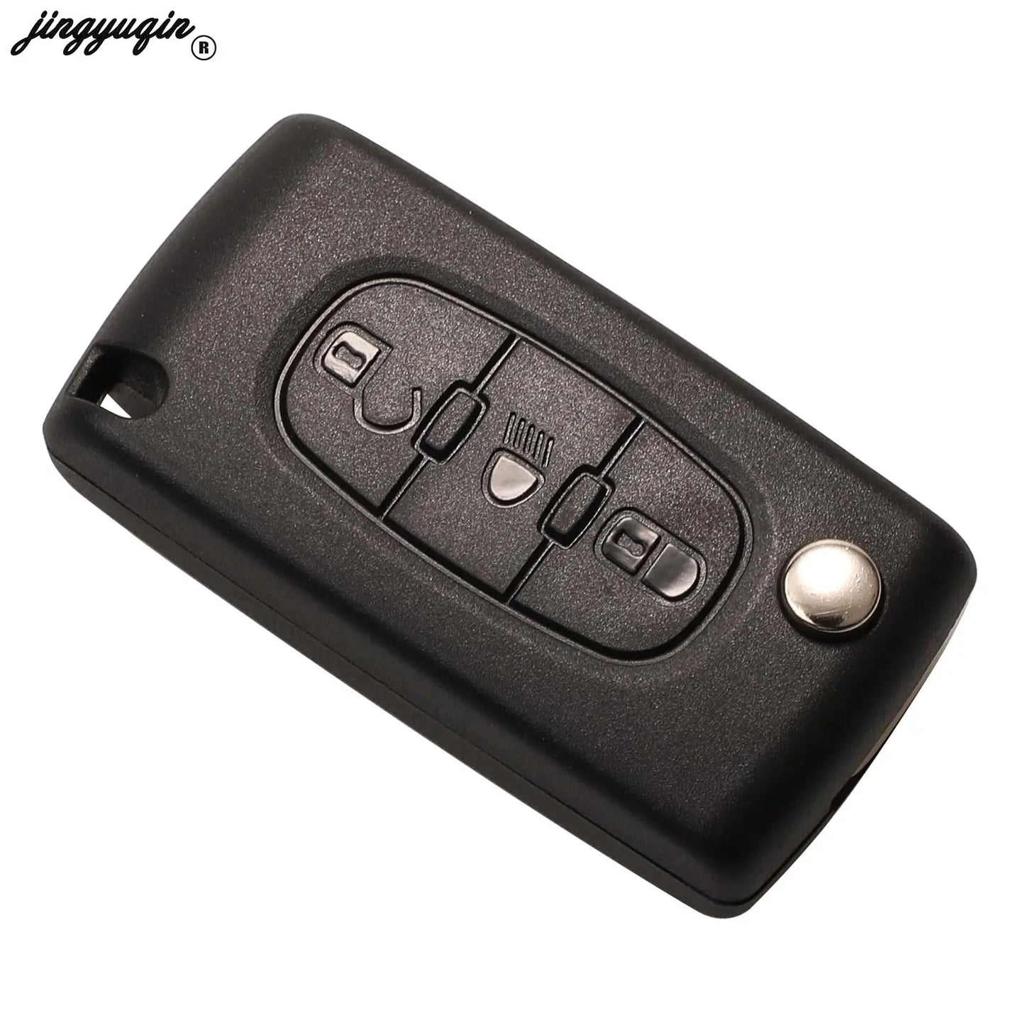 Custodia chiave remota automatica per Peugeot e Citroen in ABS + Metal