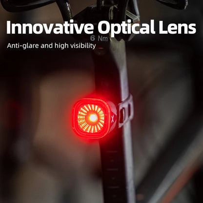 Luce posteriore intelligente per bicicletta in ABS per ciclismo