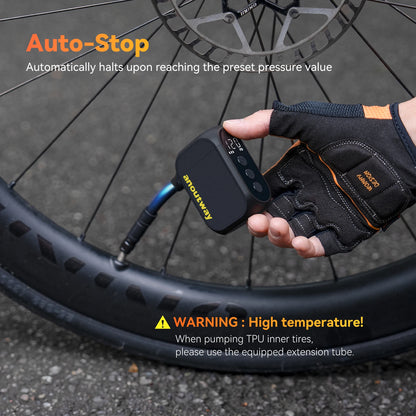 Pompa elettrica per bici Gonfiatore per pneumatici 120 PSI