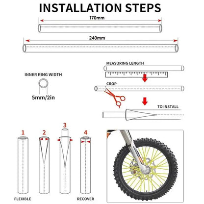 Coperture ruote moto in plastica ABS per motocross 72 pezzi