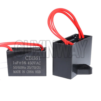 Condensatore CBB61 450V per Ventilatore Ventola Motore Avviamento 1-10uF