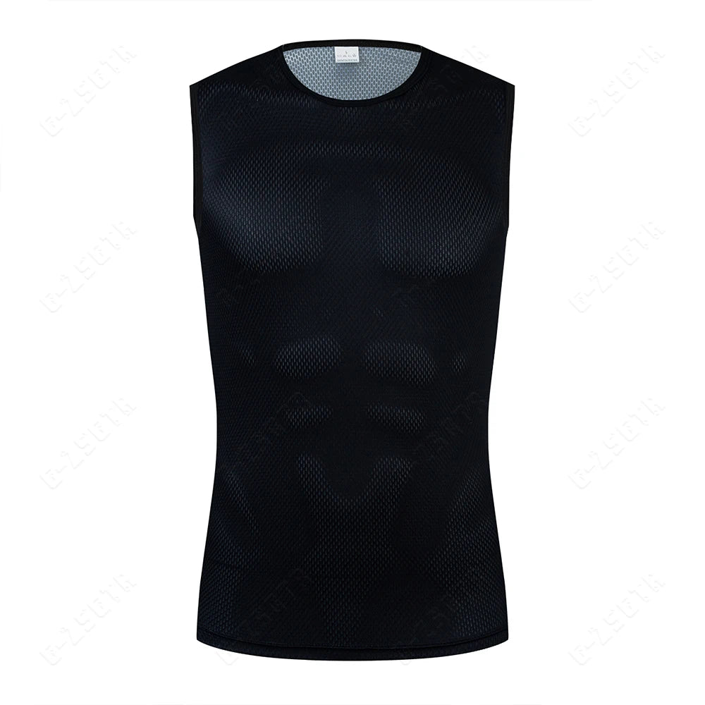 Maglia da ciclismo in poliestere uomo anti-sudore inverno