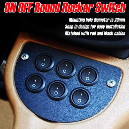 Interruttore Joystick SPST 2 pin 12V per auto camper barca 4 pezzi