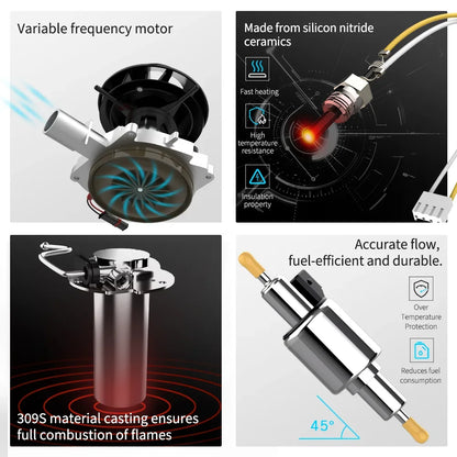 Riscaldatore ad aria diesel 12v 24v con Bluetooth per auto camper