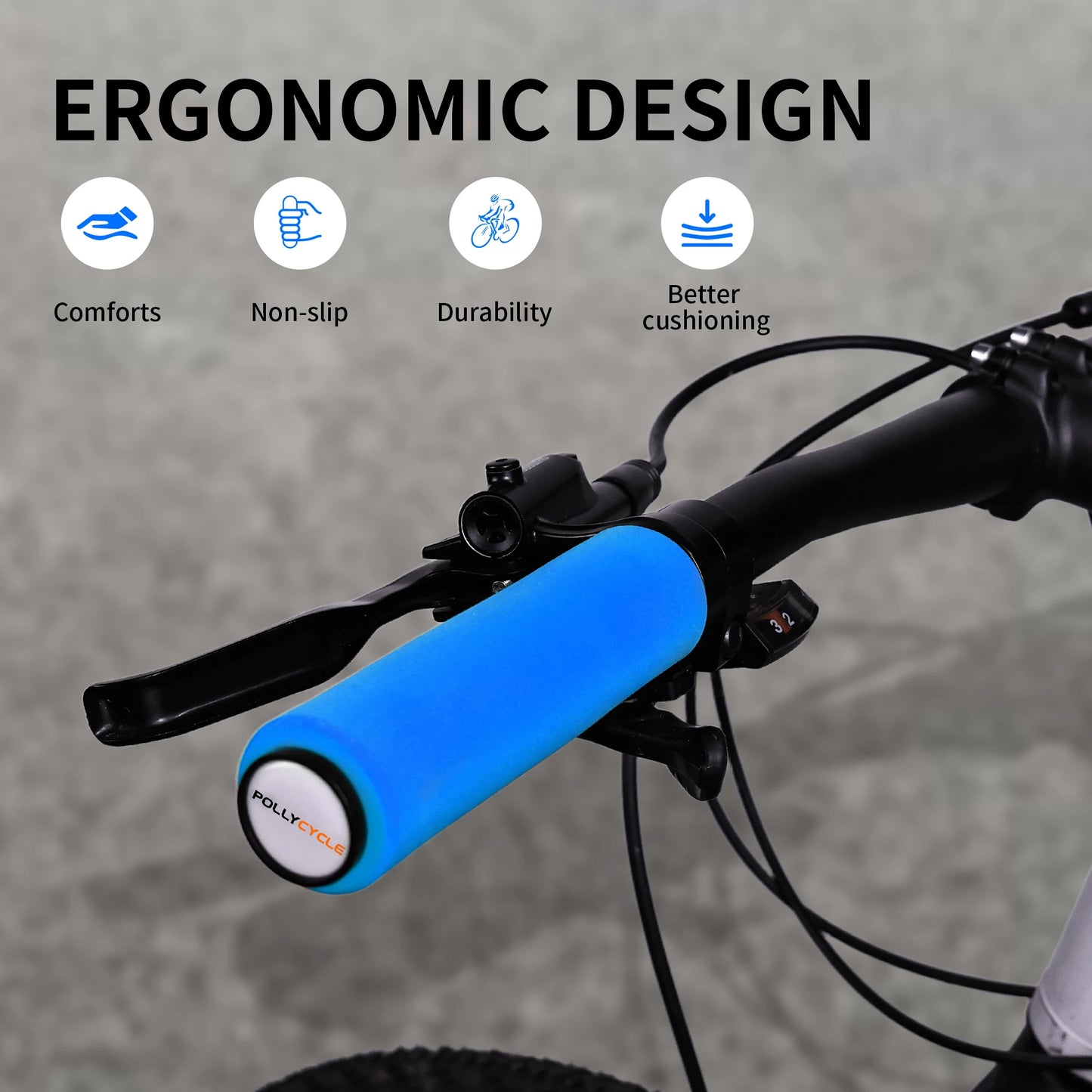 Manopole per bicicletta in Silicone per MTB in alluminio lega 1 pezzo