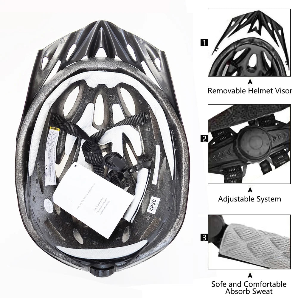 Casco da ciclismo in EPS per adulti uomo leggero
